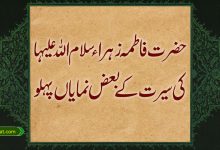 حضرت فاطمہ زہراء کی سیرت کے بعض نمایاں پہلو
