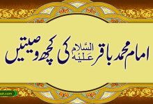 امام محمد باقرؑ کی کچھ وصیتیں