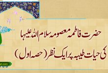 حضرت فاطمہ معصومہ سلام اللہ علیہا کی حیات طیبہ پر ایک نظر (حصہ اول)
