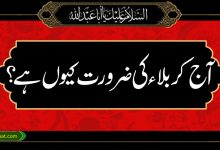 آج کربلاء کی ضرورت کیوں ہے؟