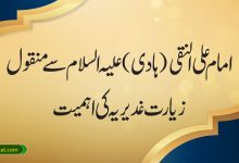 امام علی النقی(ہادی) علیہ السلام سے منقول زیارت غدیریہ کی اہمیت