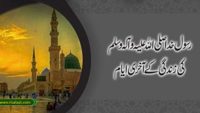 رسول خداصلی اللہ علیہ وآلہ وسلم کی زندگی کے آخری ایام