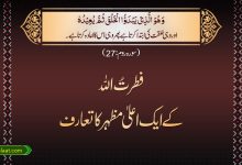 فطرتُ اللہ کے ایک اعلیٰ مظہر کا تعارف