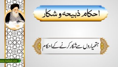 ہتھیاروں سے شکارکرنے کے احکام