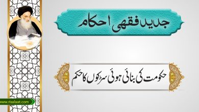 حکومت کی بنائی ہوئی سڑکوں کا حکم